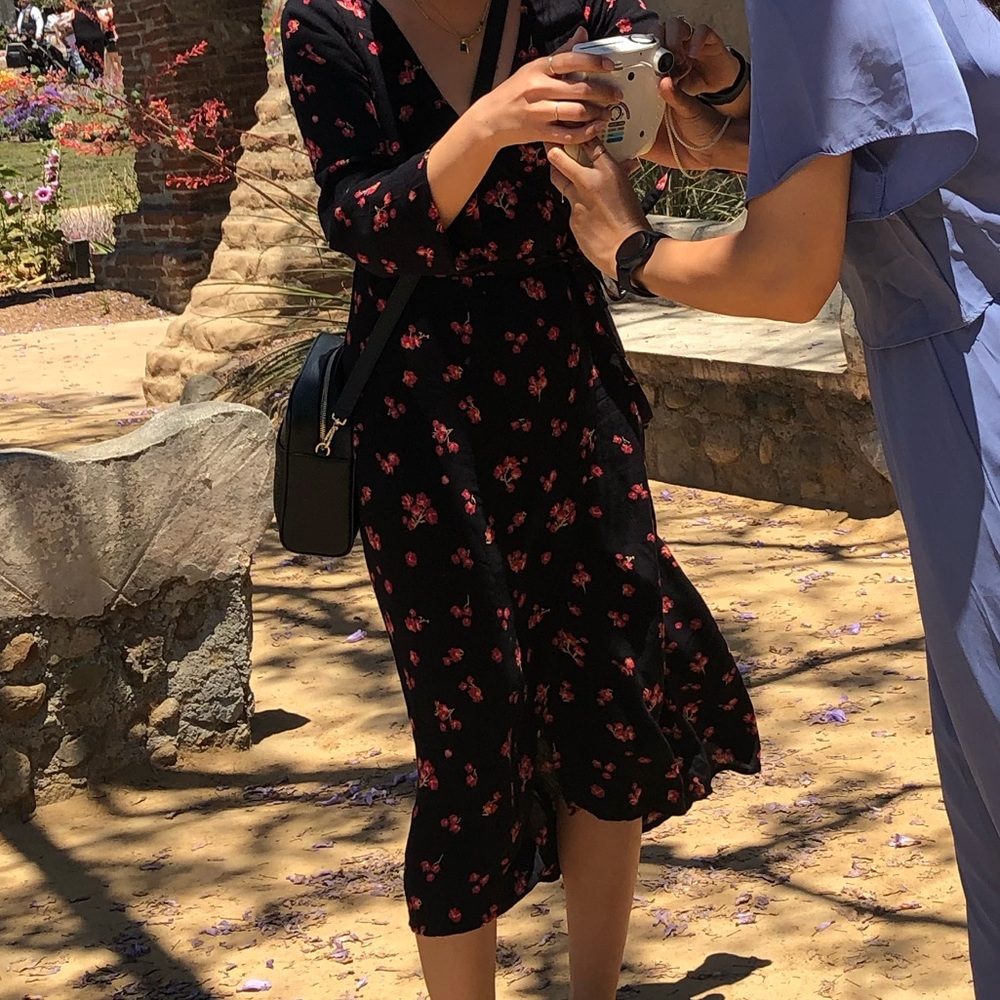 Billabong floral wrap dress